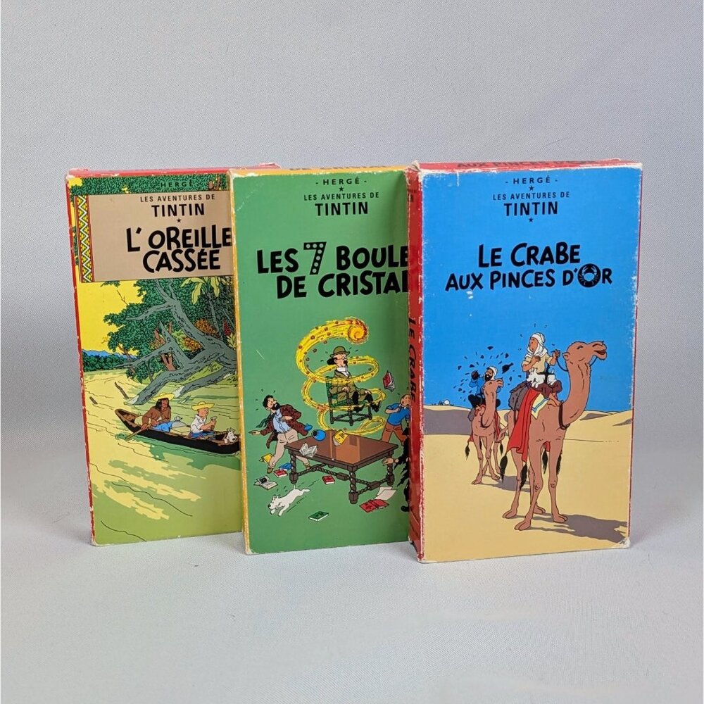 Lot 3 VHS Tintin Français Nelvana Canada 1992